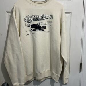 David Taylor Men’s VTG IVORY golf embroidered Crewneck Sweater